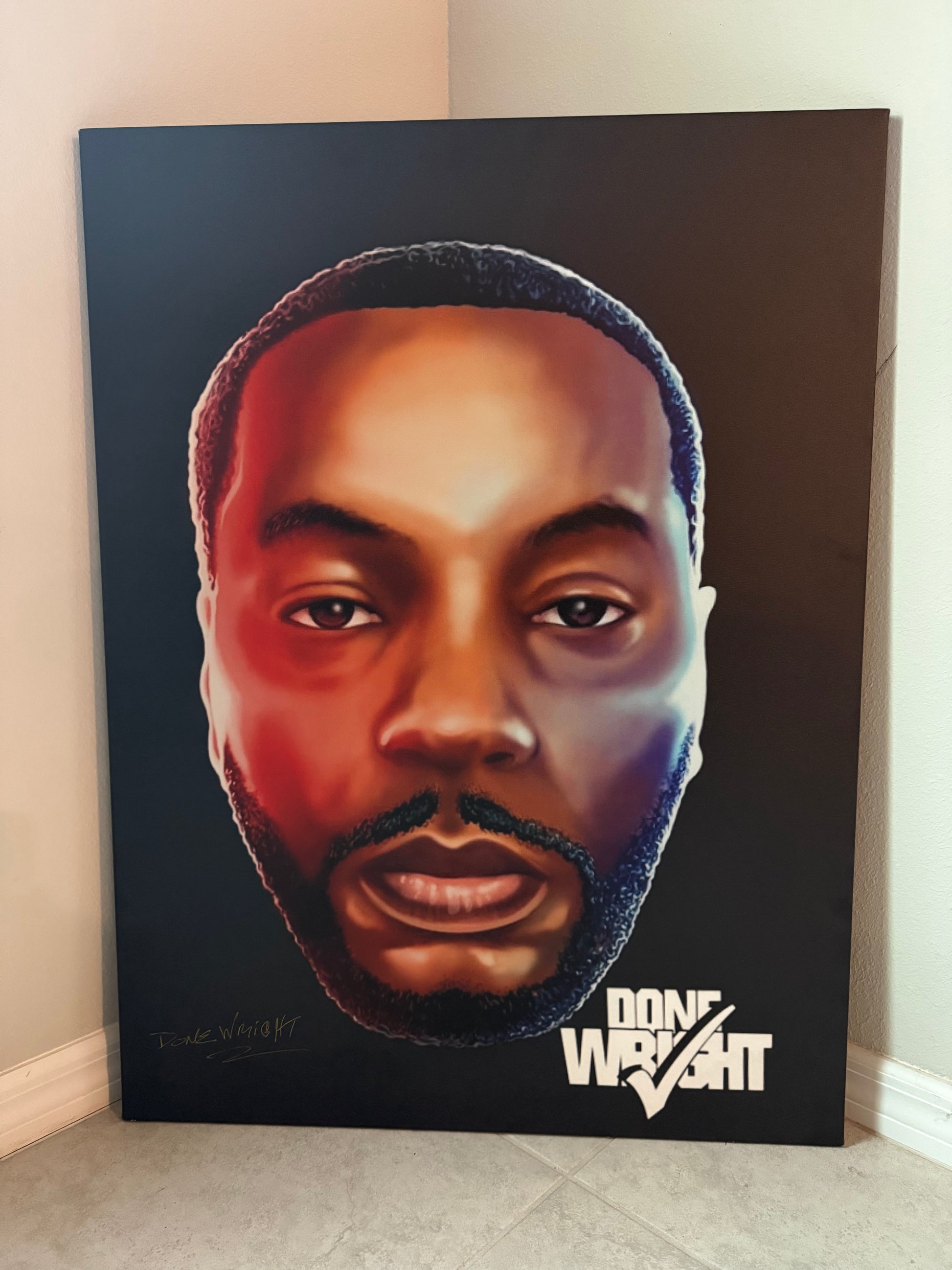Done Wright Autographed Canvas