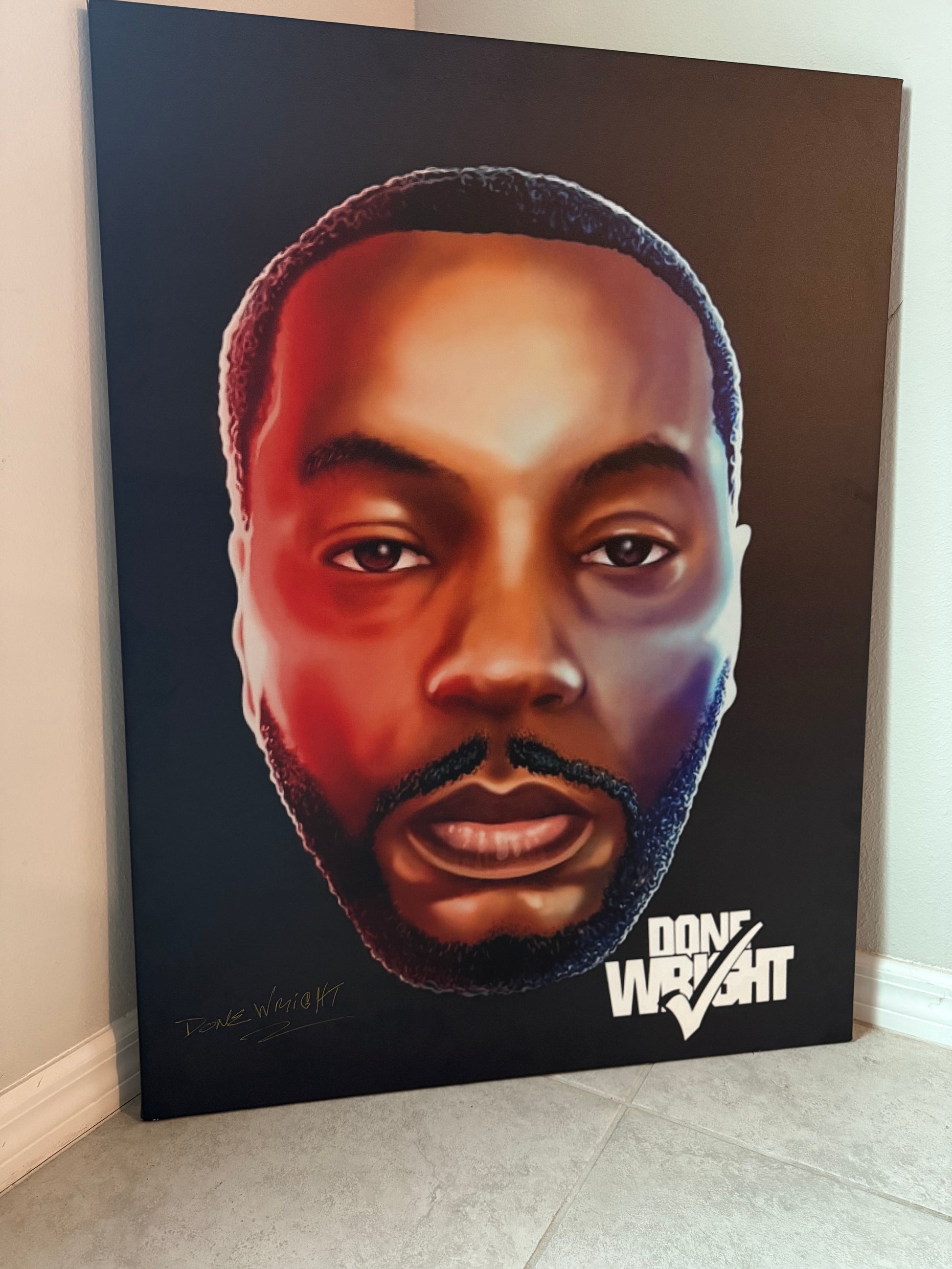 Done Wright Autographed Canvas
