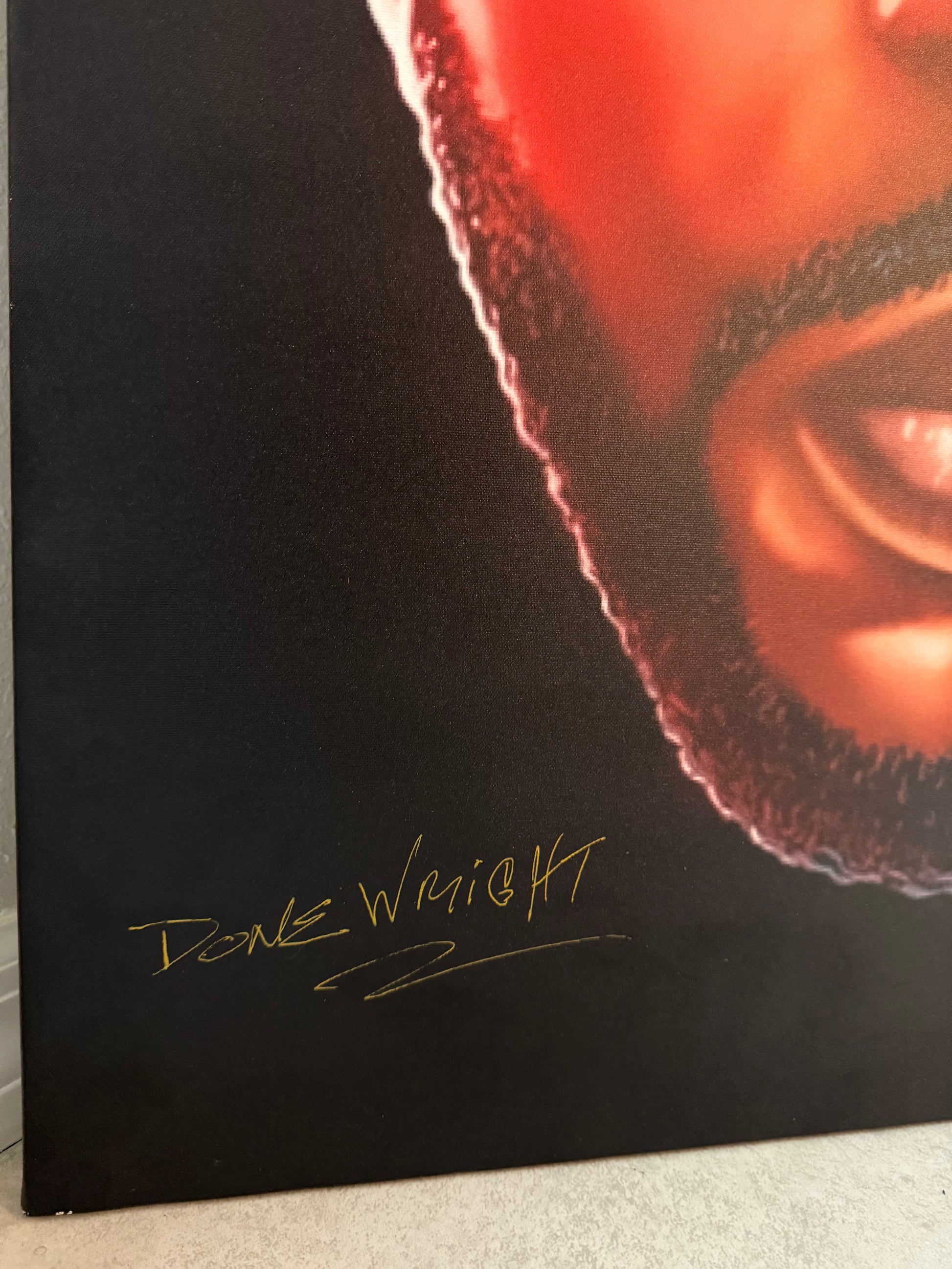 Done Wright Autographed Canvas